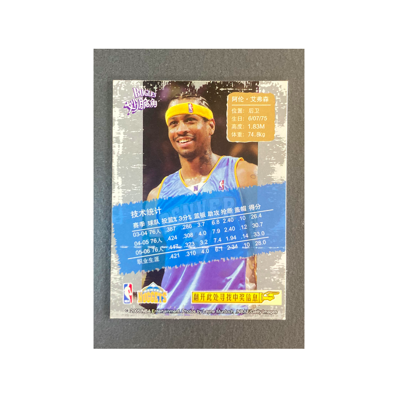 ALLEN IVERSON 2007 ALL-STAR stickers China