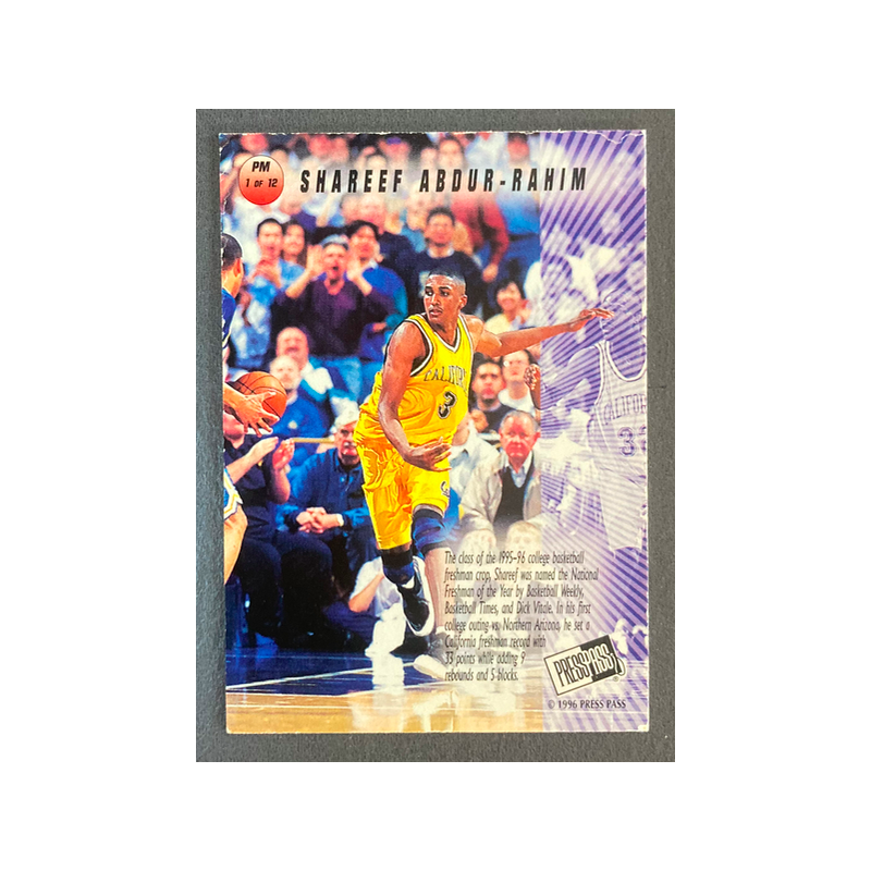 SHAREEF ABDUR-RAHIM 1996 Press Pass Pandemonium - 1