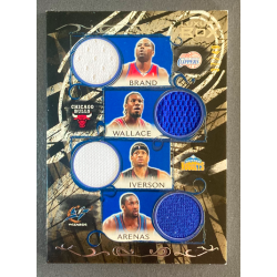 BRAND / WALLACE / IVERSON / ARENAS / MARION / ANTHONY / YAO 2006-07 Topps Luxury Box Relics Seven jerseys Blue 37/49