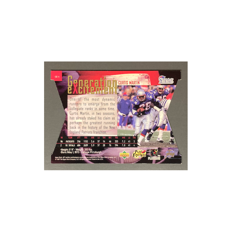 CURTIS MARTIN 1997 UD3 Generation Excitement - GE11