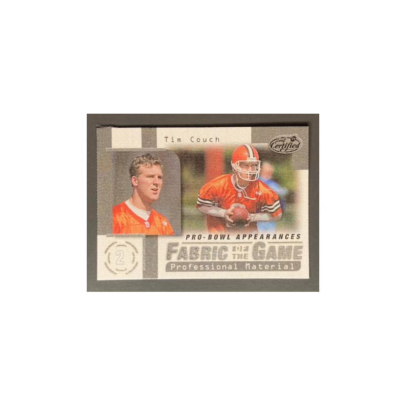 TIM COUCH 1999 Leaf Certified Fabric of the Game 0081/1000