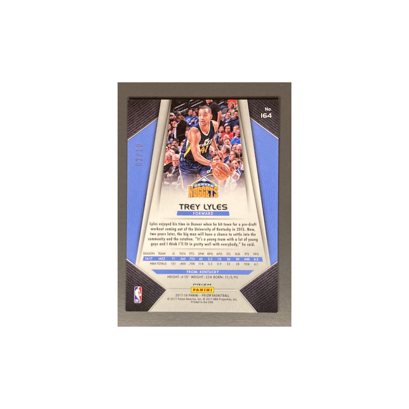 TREY LYLES 2017-18 Panini Prizm Gold prizm 02/10