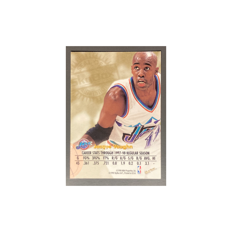 JACQUE VAUGHN 1998-99 SkyBox Premium Autographics - 128