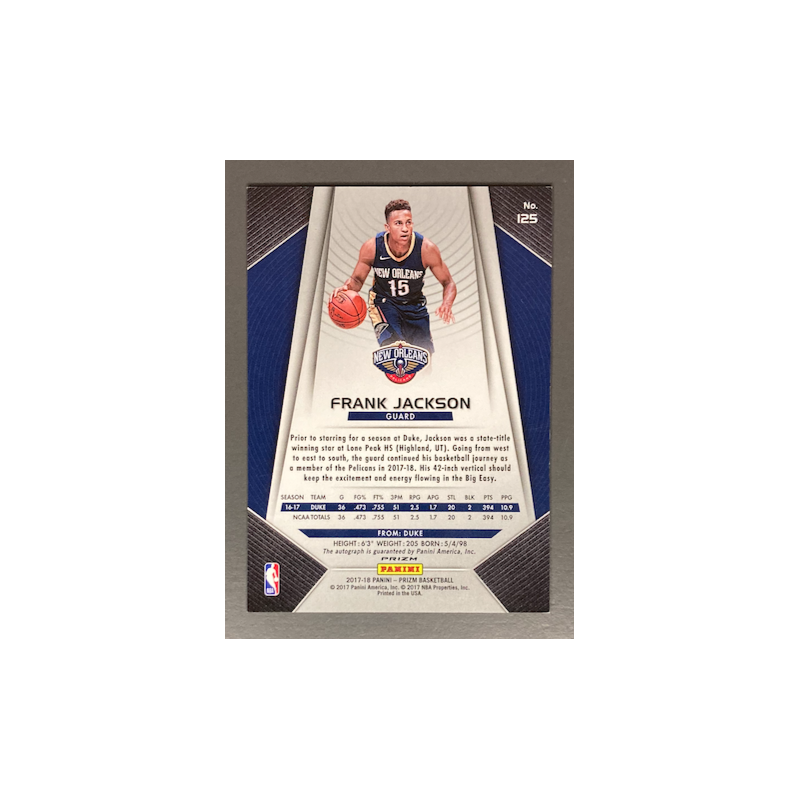 FRANK JACKSON 2017-18 Panini Prizm prizm Autograph - 125