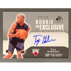 TAJ GIBSON 2009-10 SP Game Used Rookie Exclusive Signature 049/100