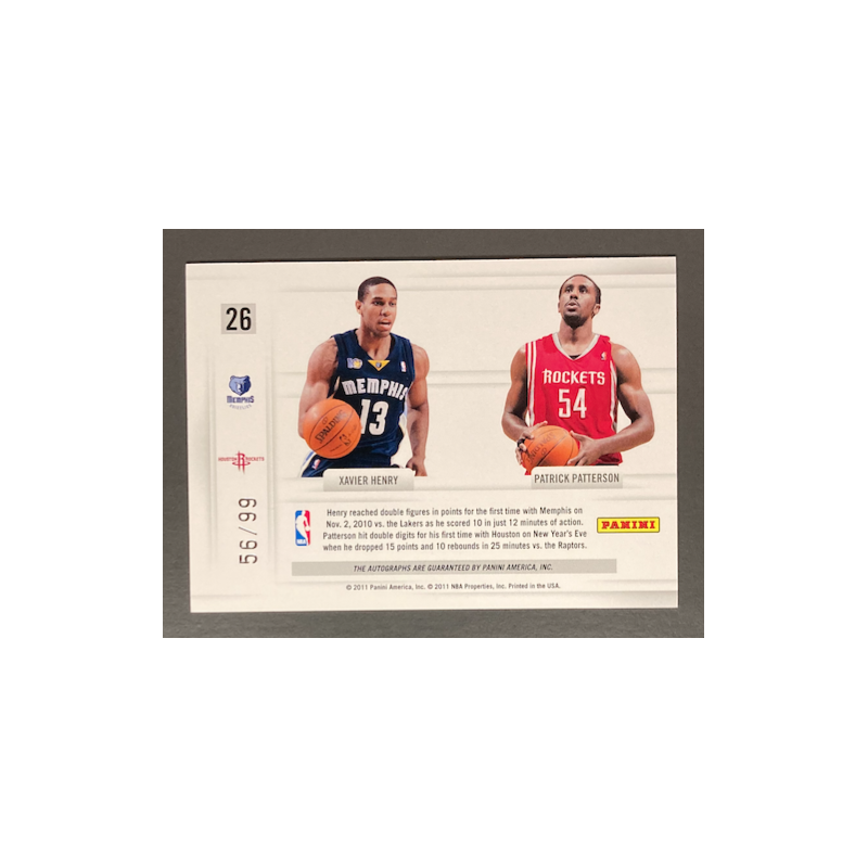 HENRY / PATTERSON 2010-11 Panini Season Update Rookie Duals autographs 56/99