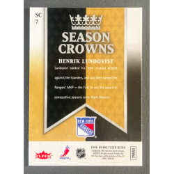 HENRIK LUNDQVIST 2008-09 fleer Ultra Season Crowns - SC7