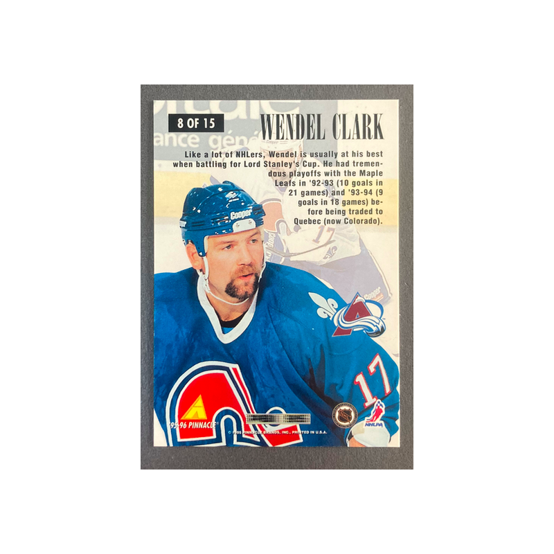WENDEL CLARK 1995-96 Pinnacle First Strike - 8