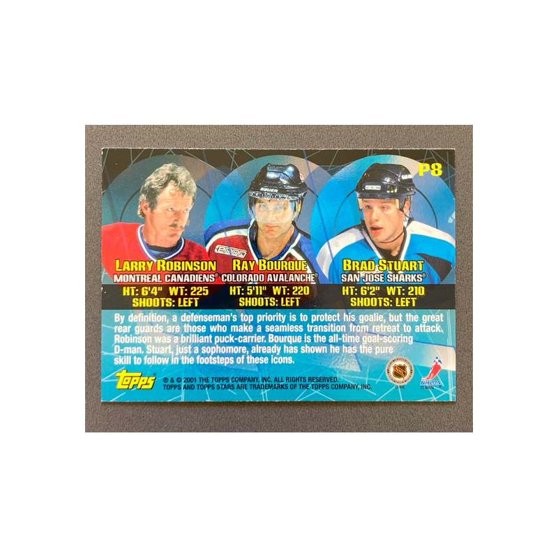 ROBINSON / BOURQUE / STUART 2000-01Topps Stars Progression - P8
