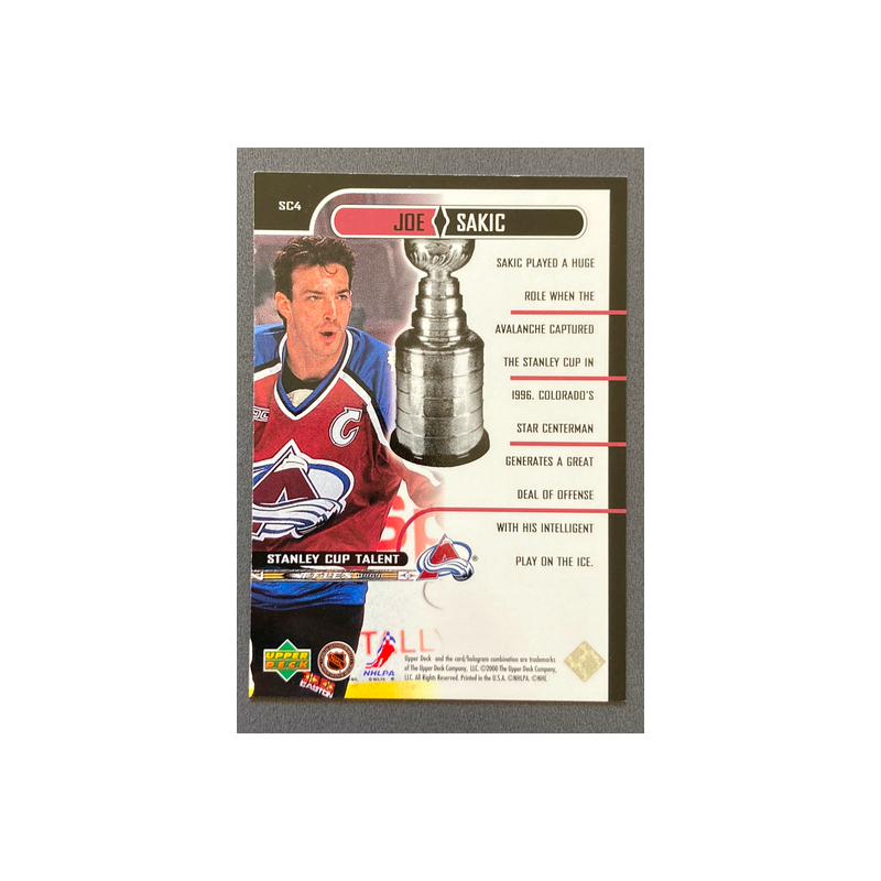 JOE SAKIC 1999-00 Upper Deck MVP Stanley Cup Edition Stanley Cup Talent - SC4