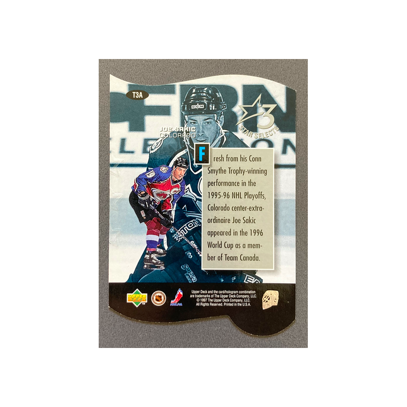 JOE SAKIC 1997-98 Upper Deck Three Star Selects - T3A