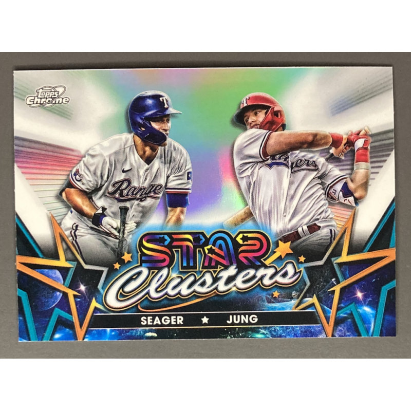 COREY SEAGER / JOSH JUNG 2023 TOPPS COSMIC CHROME STAR CLUSTERS