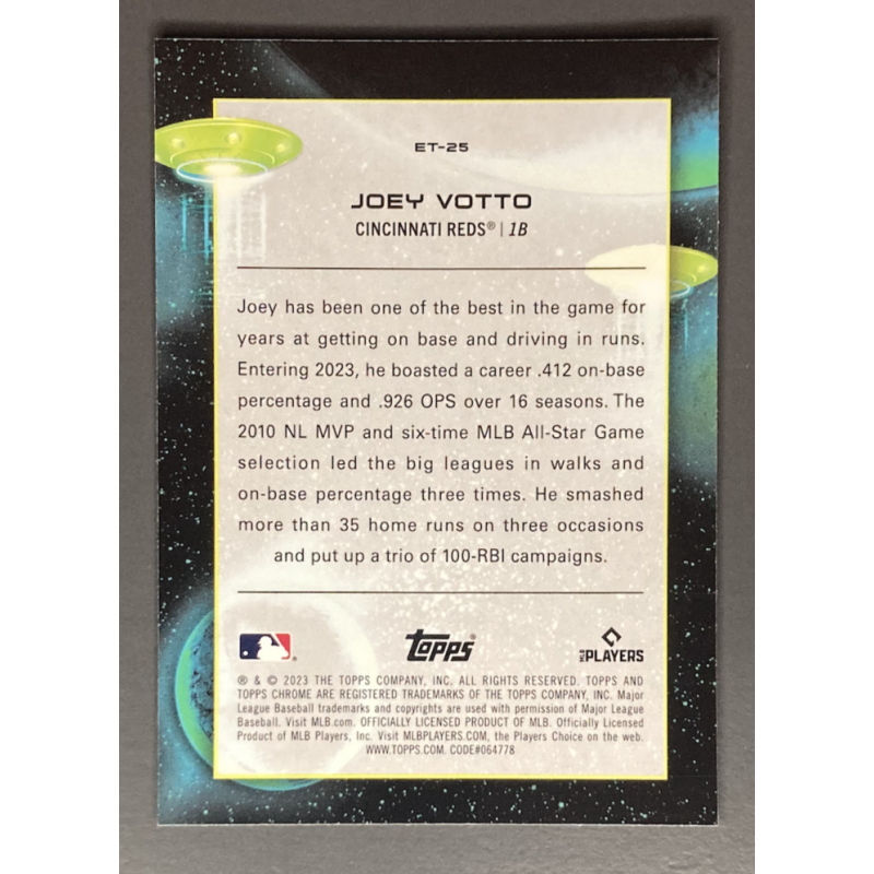 JOEY VOTTO 2023 TOPPS COSMIC CHROME EXTRATERRESTRIAL TALENT