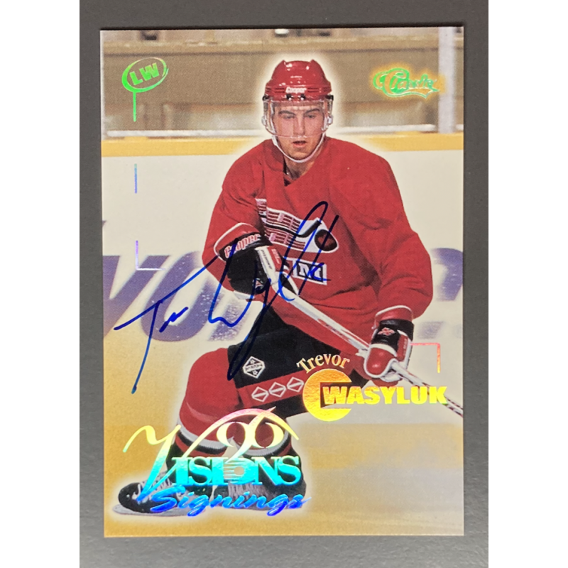 TREVOR WASYLUK 1996 Visions Signings Autograph Silver 202/365