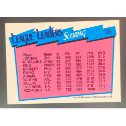 JORDAN / MALONE 1991-92 Hoops Scoring Leaders - 306