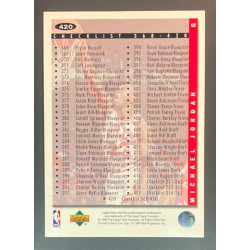 MICHAEL JORDAN 1994-95 Collector's Choice CHECKLIST Gold signature 420