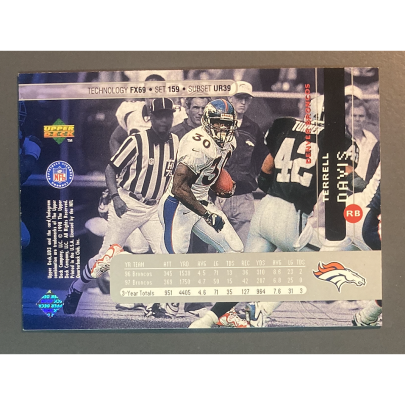 TERRELL DAVIS 1998 Upper deck UD3 upper realm - 159