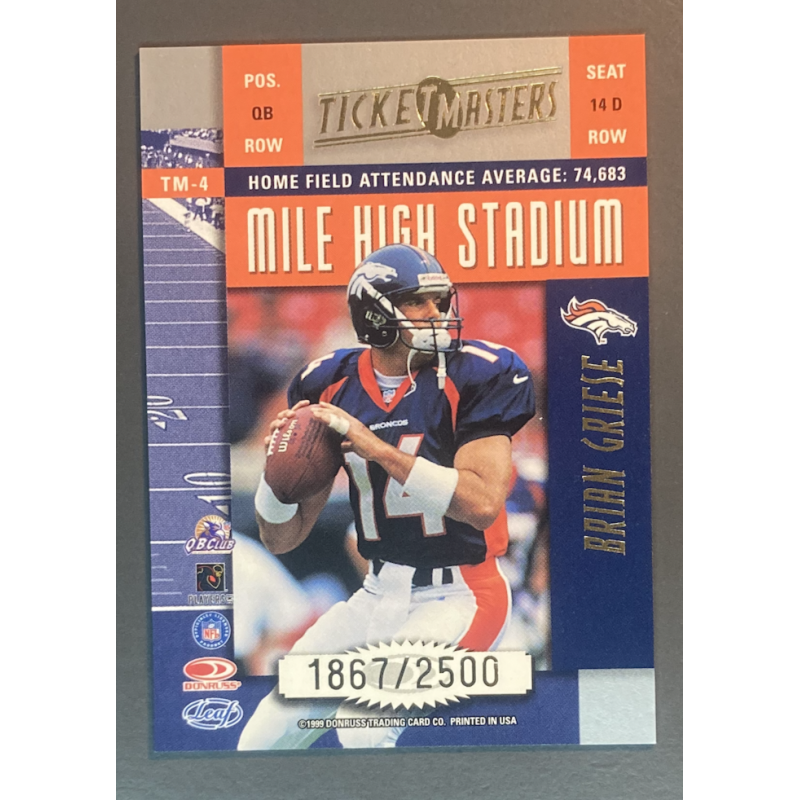 T. DAVIS / B.GRIESE 1999 Leaf Rookies and Stars Ticket Masters 1867/2500