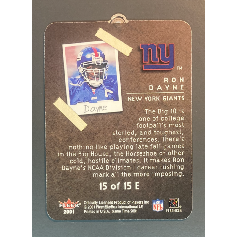 RON DAYNE 2001 Fleer Game Time Eleven-Up - 15