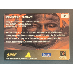 TERRELL DAVIS 1995 Action Packed Rookies/Stars Rookie - 92