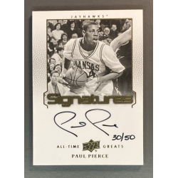 PAUL PIERCE 2013 Upper Deck All Time Greats Basketball Kansas Signatures 30/50 ATG-PP4