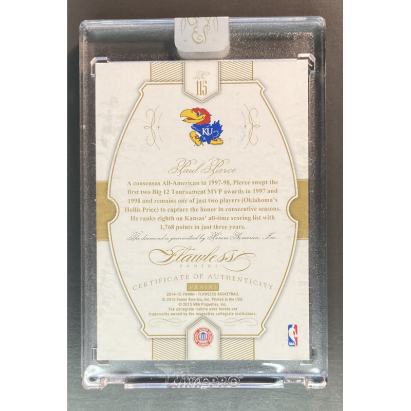 PAUL PIERCE 2014-15 Panini Flawless alma mater 14/20