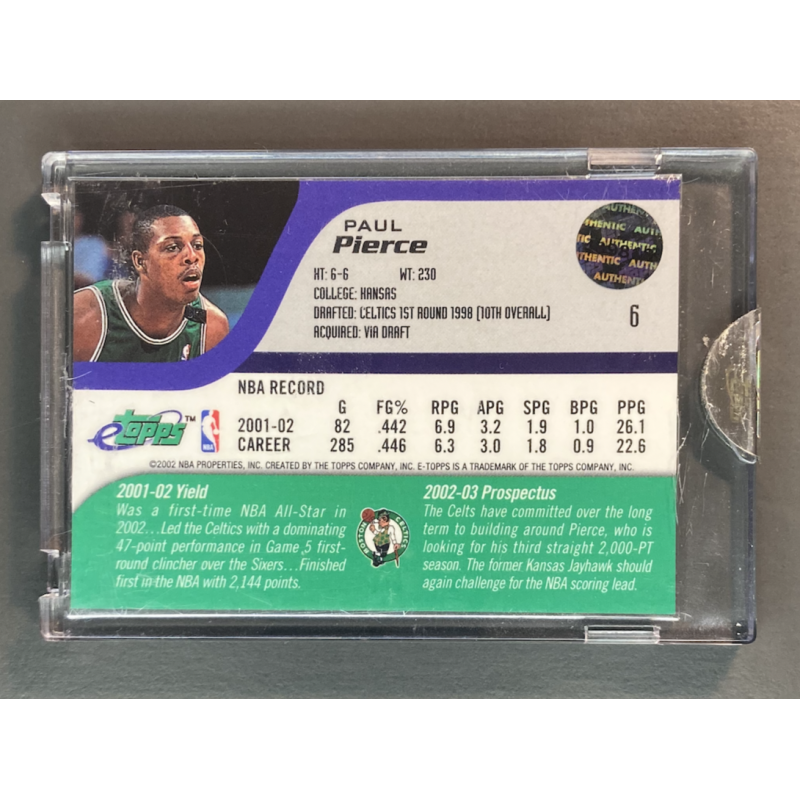 PAUL PIERCE 2002 eTopps /1500 - 6