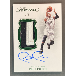 PAUL PIERCE 2018-19 Panini Flawless Vertical Patch Autograph Emerald 3/5
