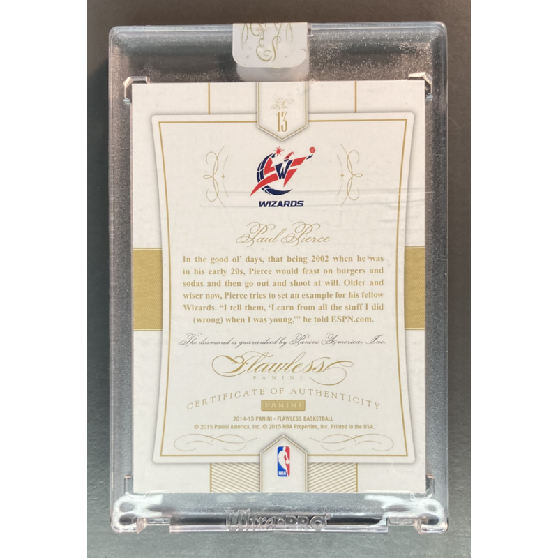 PAUL PIERCE 2014-15 Panini Flawless diamond 01/20