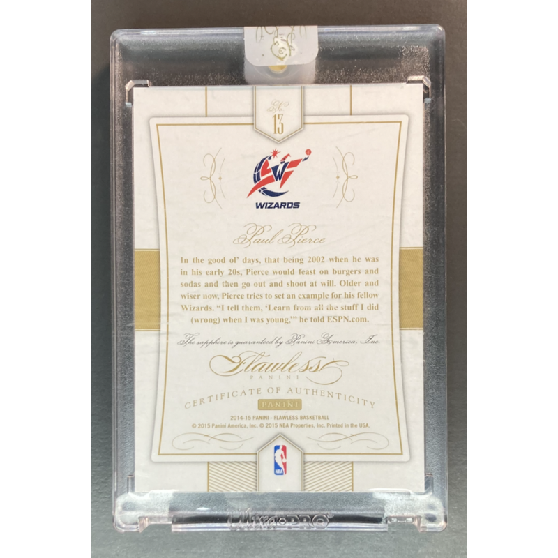 PAUL PIERCE 2014-15 Panini Flawless sapphire 6/10