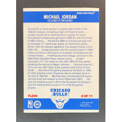MICHAEL JORDAN 1987 Fleer Sticker 2 OF 11