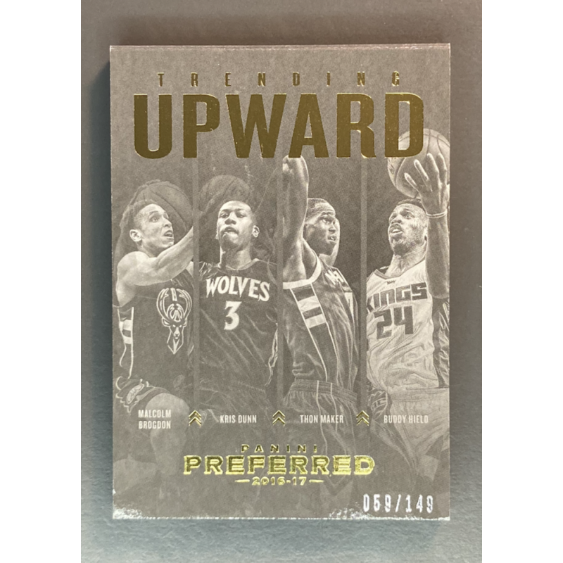 BROGDON / DUNN / MAKER / HIELD 2016-17 Panini Preferred Trending Upward Jerseys booklet 059/149