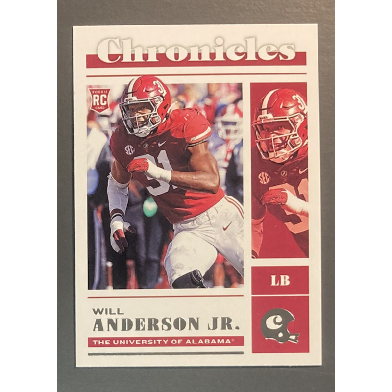 WILL ANDERSON JR 2023 PANINI CHRONICLES DRAFT PICKS ROOKIE - 12