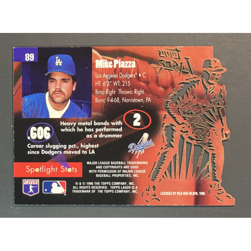 MIKE PIAZZA 1996 Topps Laser DIE CUT - 89