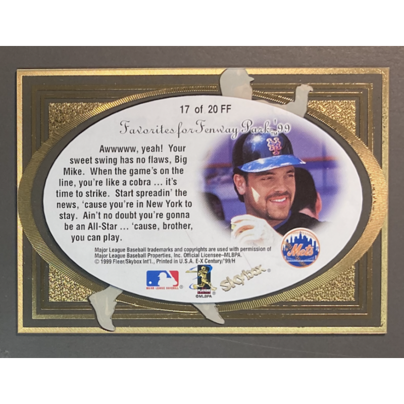 MIKE PIAZZA 1999 Skybox E-X Century Favorites for Fenway '99