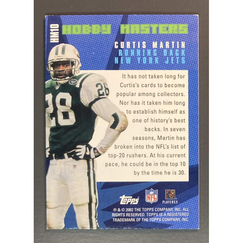 CURTIS MARTIN 2002 TOPPS HOBBY MASTERS
