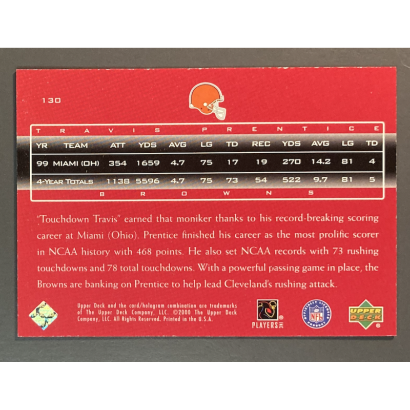 TRAVIS PRENTICE 2000 UPPER DECK GENERATION Y2K 1804/2000
