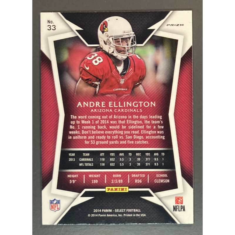 ANDRE ELLINGTON 2014 PANINI SELECT PRIZM - 33