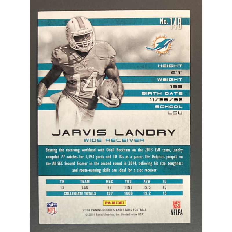 JARVIS LANDRY 2014 PANINI ROOKIES & STARS RC - 148