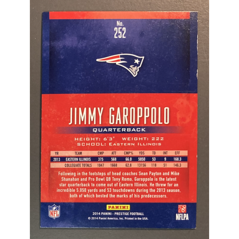 JIMMY GAROPPOLO 2014 PANINI PRESTIGE EXTRA POINTS ROOKIE 01/25