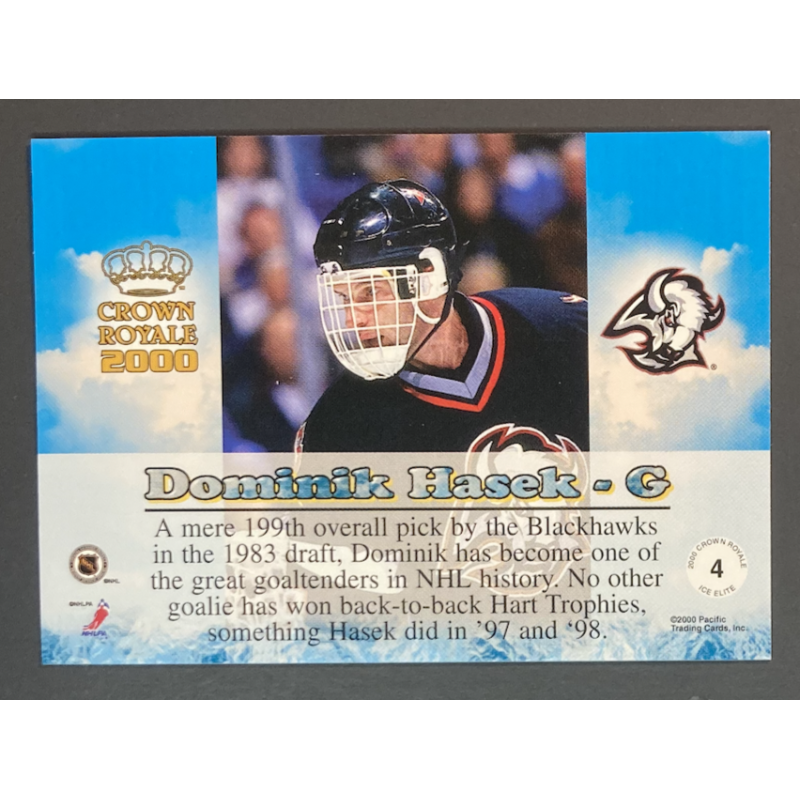 DOMINK HASEK 1999-00 Crown Royale Ice Elite - 4