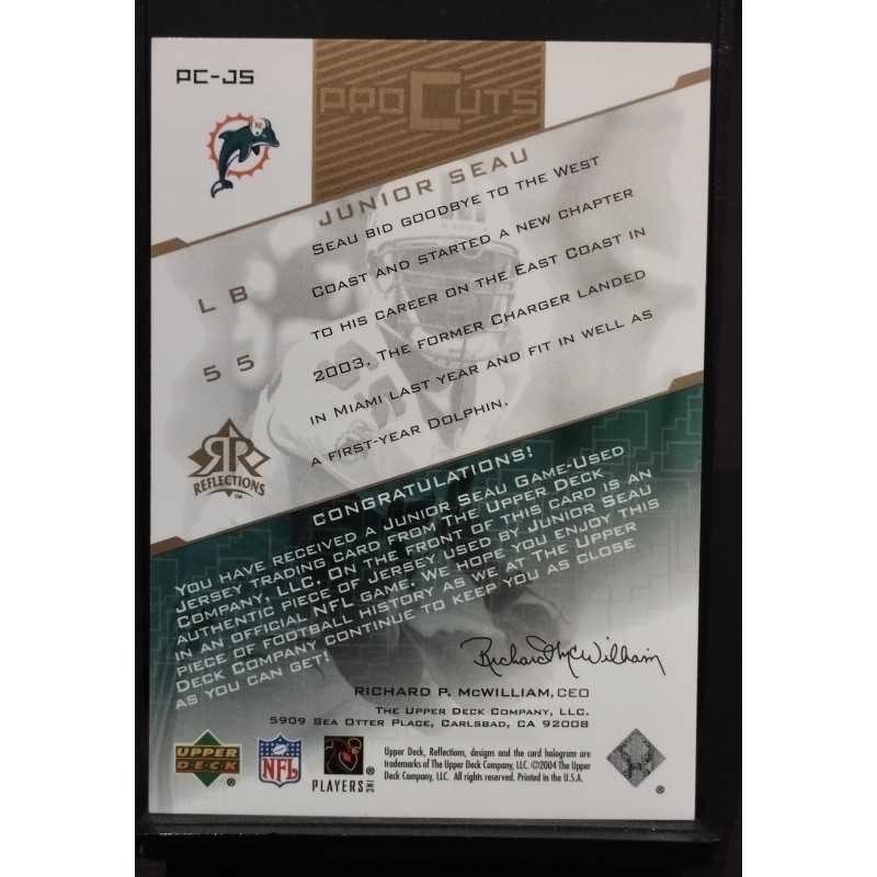 JUNIOR SEAU 2004- UPPERDECK PROCUTS JERSEY PC-J5