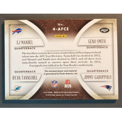 MANUEL / SMITH / TANNEHILL / GAROPPOLO 2015 PANINI IMMACULATE NFL QUAD JERSEY 60/99