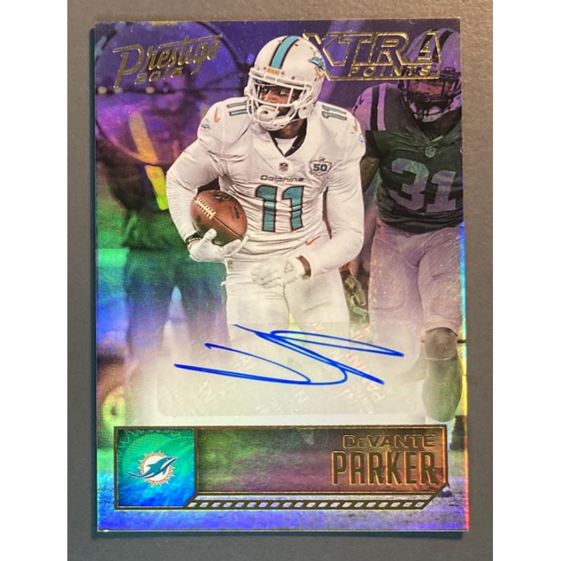 CARTE NFL DEVANTE PARKER 2016 PANINI PRESTIGE XTRA POINTS AUTO /50