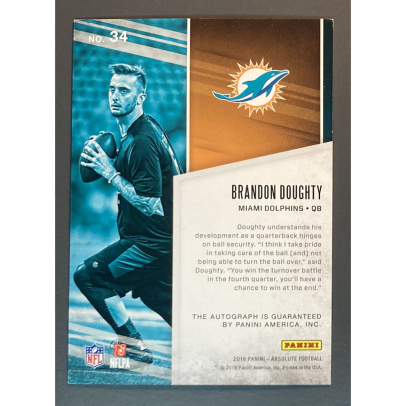 BRANDON DOUGHTY 2016 PANINI ABSOLUTE NFL AUTOGRAPH 36/99