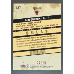 BEN GORDON 2004-05 Fleer Authentix NBA ticket to the pros red 06/10