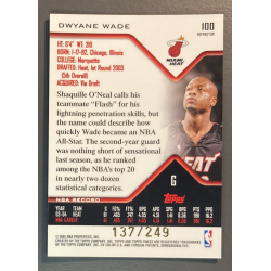 carte nba DWYANE WADE 2004-05 Topps Finest NBA Refractor 137/249