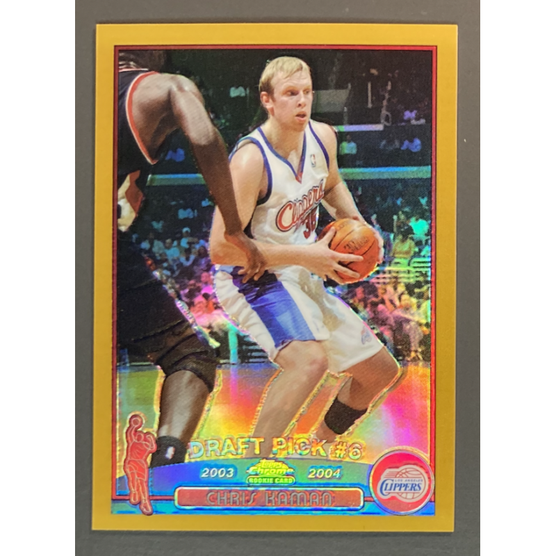 carte nba CHRIS KAMAN 2003-04 Topps Chrome Rookie Gold Refractor 49/50