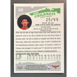 Josh Childress 2005-06 Topps Chrome Gold Refracto 25/99