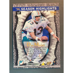 NFL card Dan Marino 1997 Pinnacle Zenith Season Highlights - 137